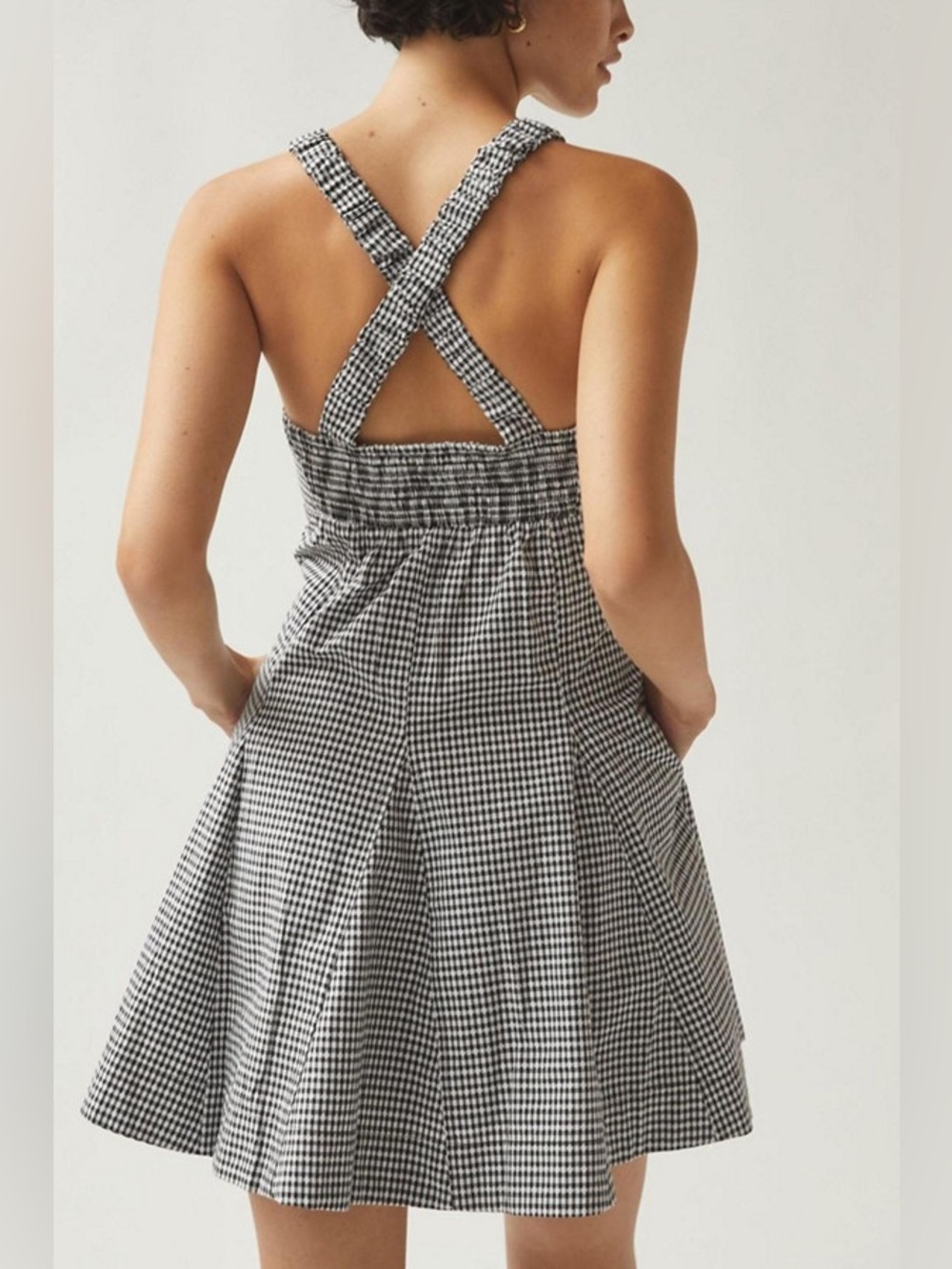 Anthropologie Maeve Sweetheart Gingham Mini Dress - Picture 2 of 4